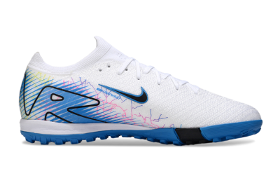 Nike Air Zoom Mercurial Vapor 16 Elite TF Artificial Turf Soccer Shoes - White/Blue/Black