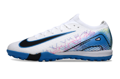 Nike Air Zoom Mercurial Vapor 16 Elite TF Artificial Turf Soccer Shoes - White/Blue/Black