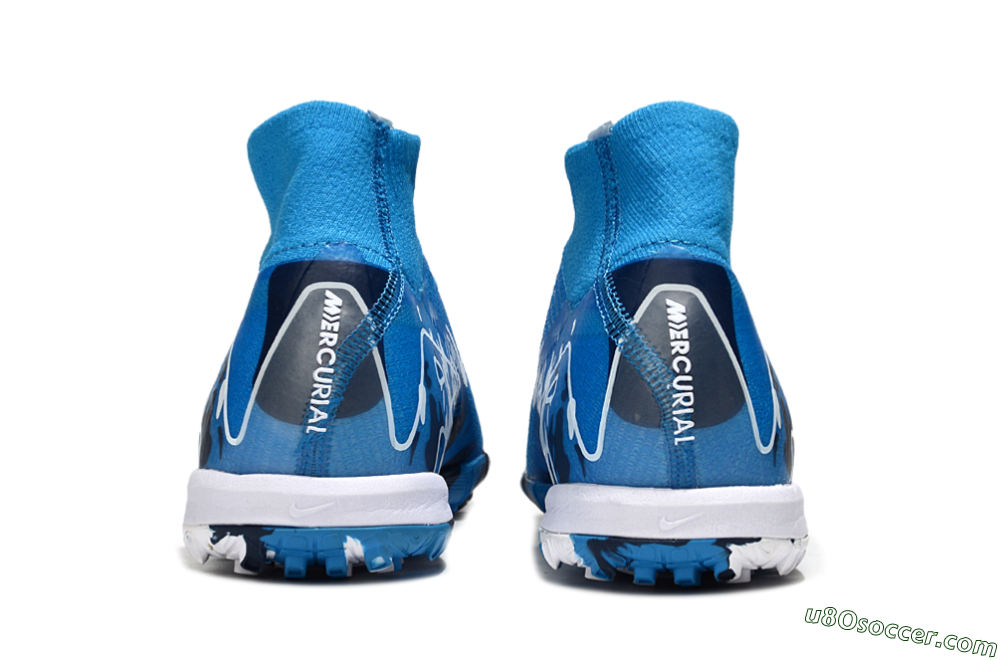 Nike Air Zoom Mercurial Superfly 10 Elite TF Artificial Turf Soccer Shoes - Blue/White 5
