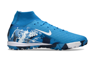 Nike Air Zoom Mercurial Superfly 10 Elite TF Artificial Turf Soccer Shoes - Blue/White
