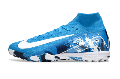 Nike Air Zoom Mercurial Superfly 10 Elite TF Artificial Turf Soccer Shoes - Blue/White