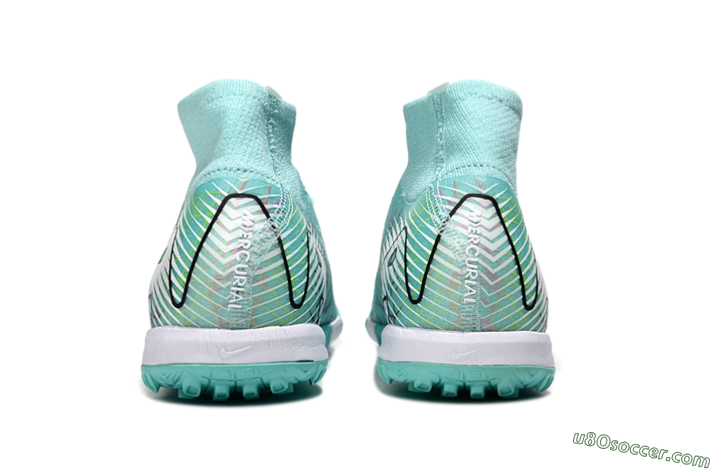 Nike Air Zoom Mercurial Superfly 10 Elite TF Artificial Turf Soccer Shoes - Jade/Black/White 5
