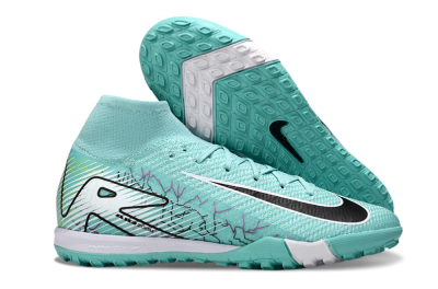 Nike Air Zoom Mercurial Superfly 10 Elite TF Artificial Turf Soccer Shoes - Jade/Black/White