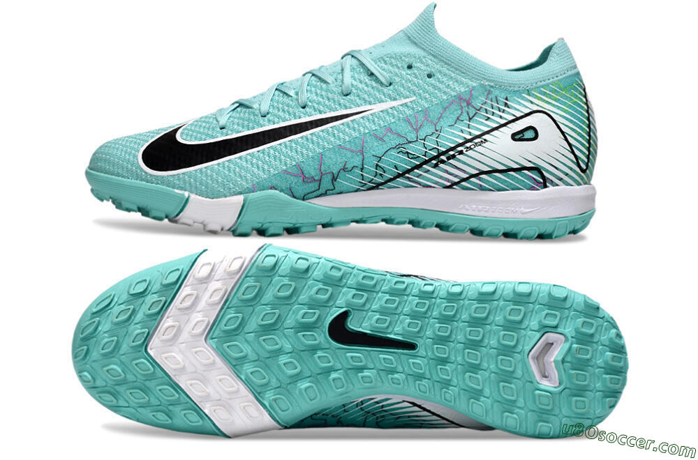 Nike Air Zoom Mercurial Vapor 16 Elite TF Artificial Turf Soccer Shoes - Jade/Black/White 0