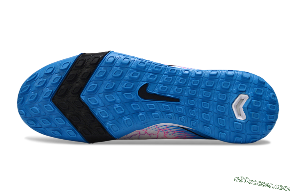 Nike Air Zoom Mercurial Superfly 10 Elite TF Artificial Turf Soccer Shoes - White/Blue/Black 6