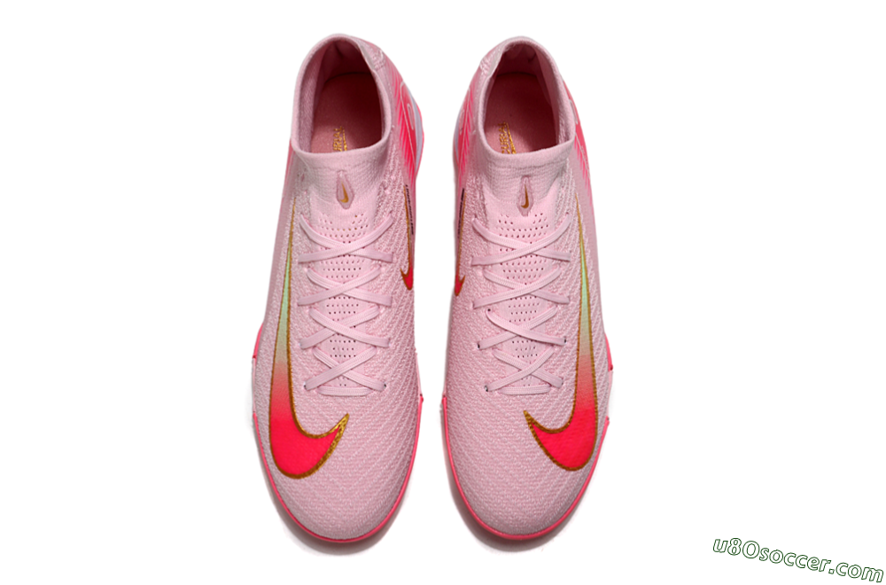 Nike Air Zoom Mercurial Superfly 10 Elite TF Artificial Turf Soccer Shoes - Pink/Red/Gold 4
