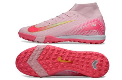 Nike Air Zoom Mercurial Superfly 10 Elite TF Artificial Turf Soccer Shoes - Pink/Red/Gold
