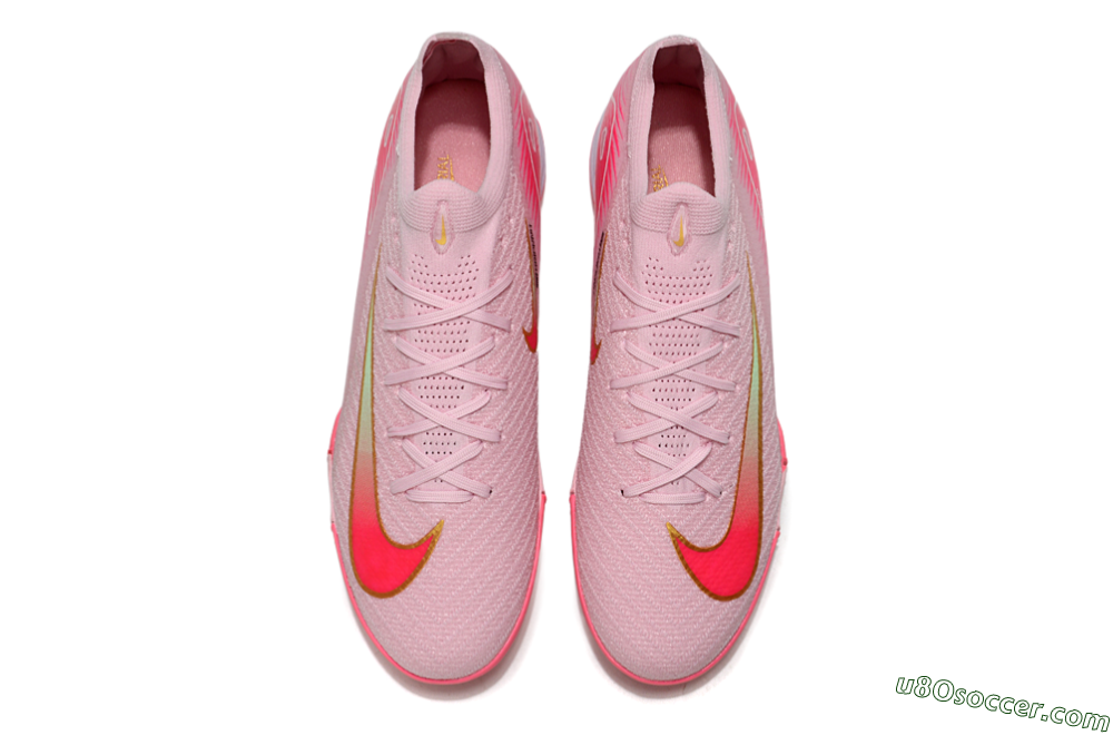 Nike Air Zoom Mercurial Vapor 16 Elite TF Artificial Turf Soccer Shoes - Pink/Gold/White 4