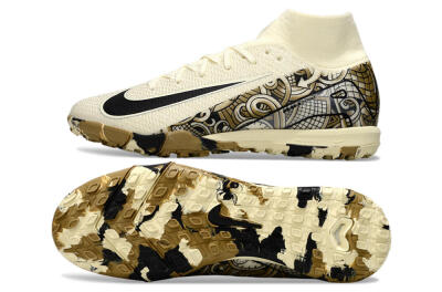Nike Air Zoom Mercurial Superfly 10 Elite TF Artificial Turf Soccer Shoes - Beige/Black/Brown