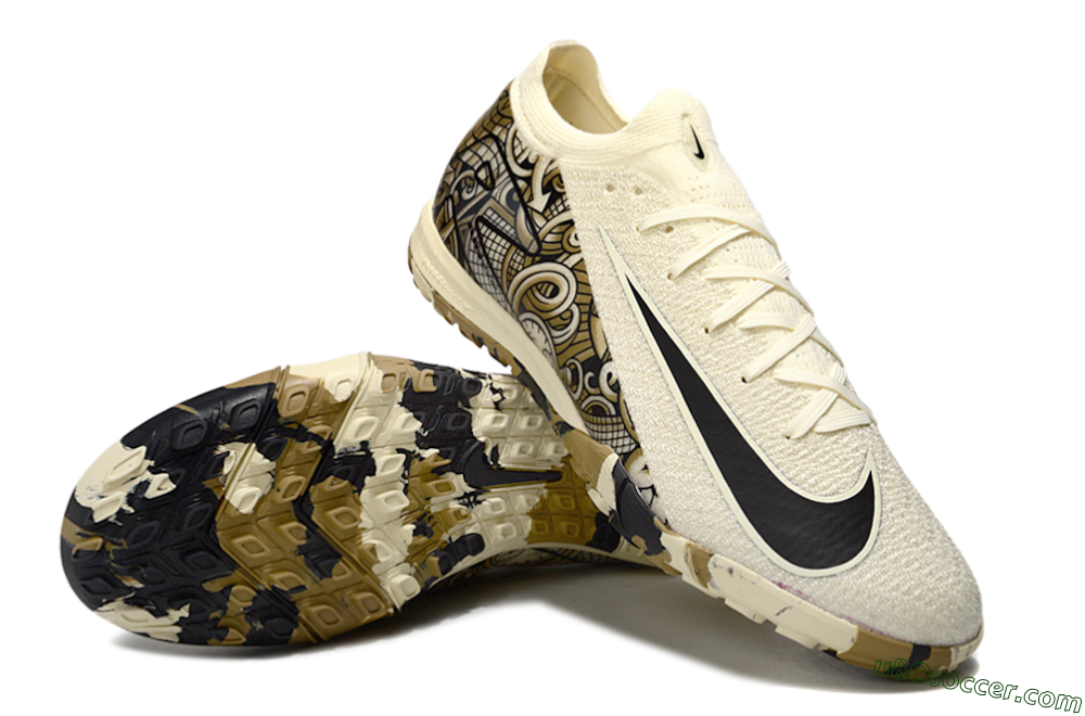 Nike Air Zoom Mercurial Vapor 16 Elite TF Artificial Turf Soccer Shoes - Beige/Black/Brown 3
