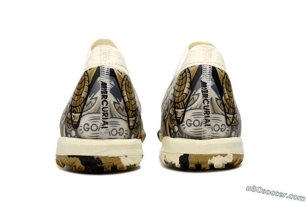Nike Air Zoom Mercurial Vapor 16 Elite TF Artificial Turf Soccer Shoes - Beige/Black/Brown 5