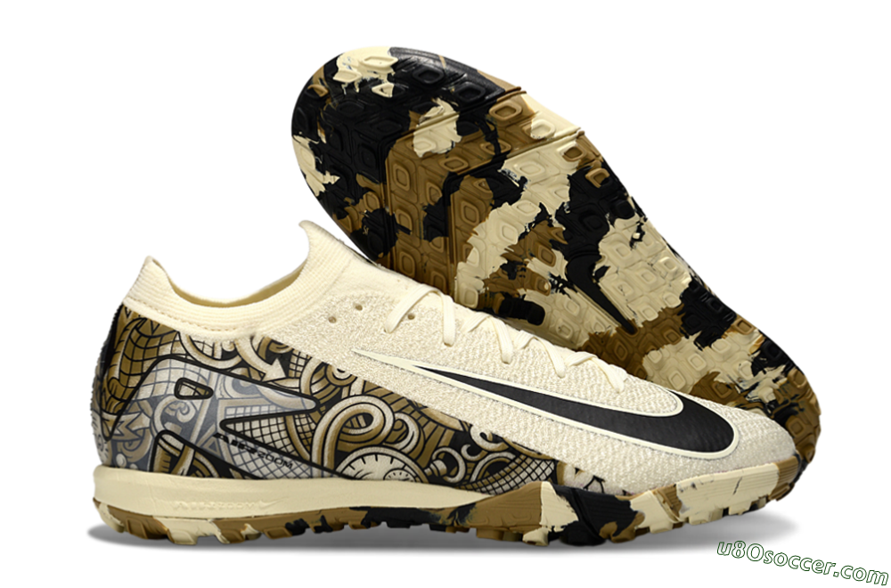Nike Air Zoom Mercurial Vapor 16 Elite TF Artificial Turf Soccer Shoes - Beige/Black/Brown 1