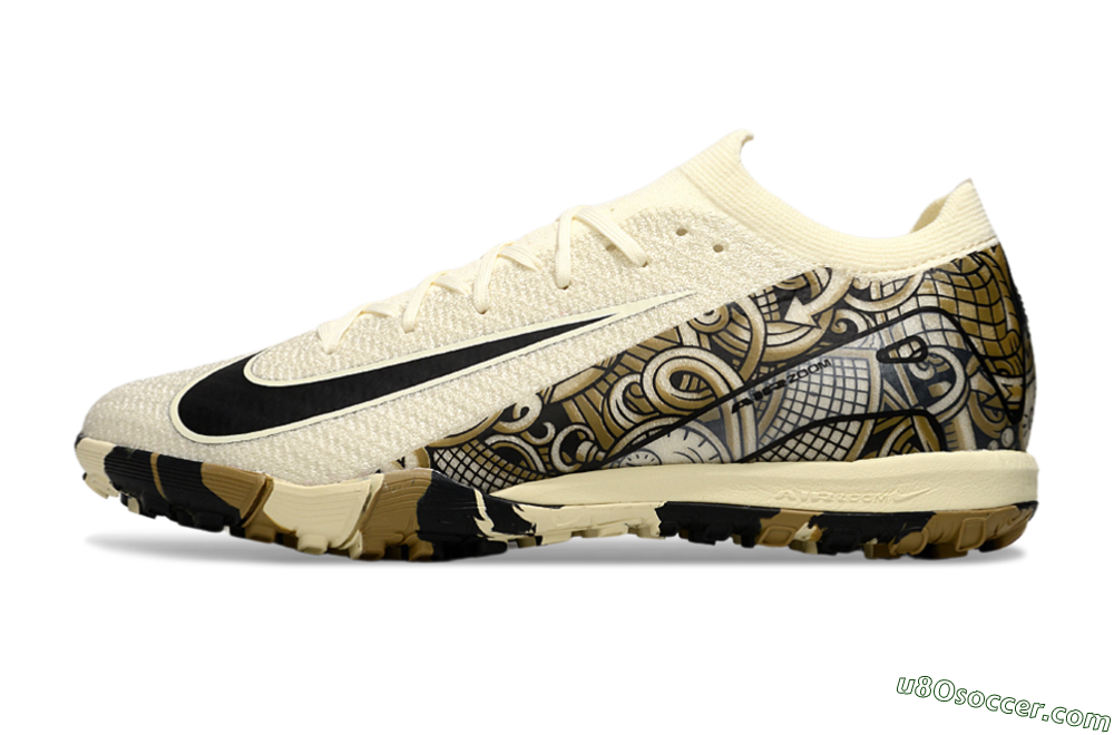 Nike Air Zoom Mercurial Vapor 16 Elite TF Artificial Turf Soccer Shoes - Beige/Black/Brown 2