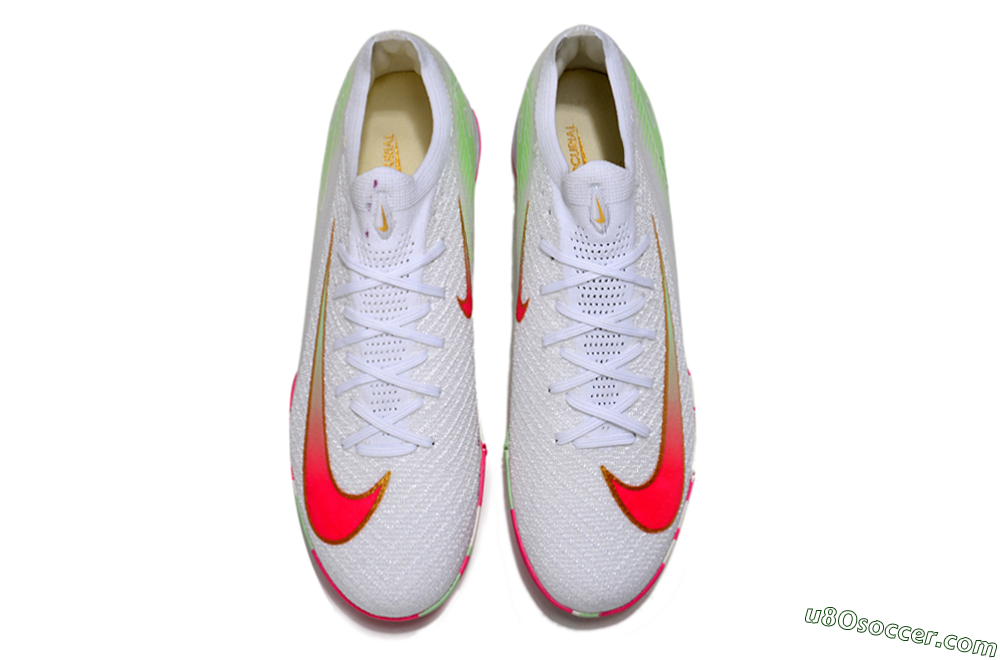 Nike Air Zoom Mercurial Vapor 16 Elite TF Artificial Turf Soccer Shoes - White/Red/Gold 4