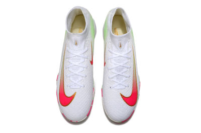 Nike Air Zoom Mercurial Superfly 10 Elite TF Artificial Turf Soccer Shoes - White/Red/Gold