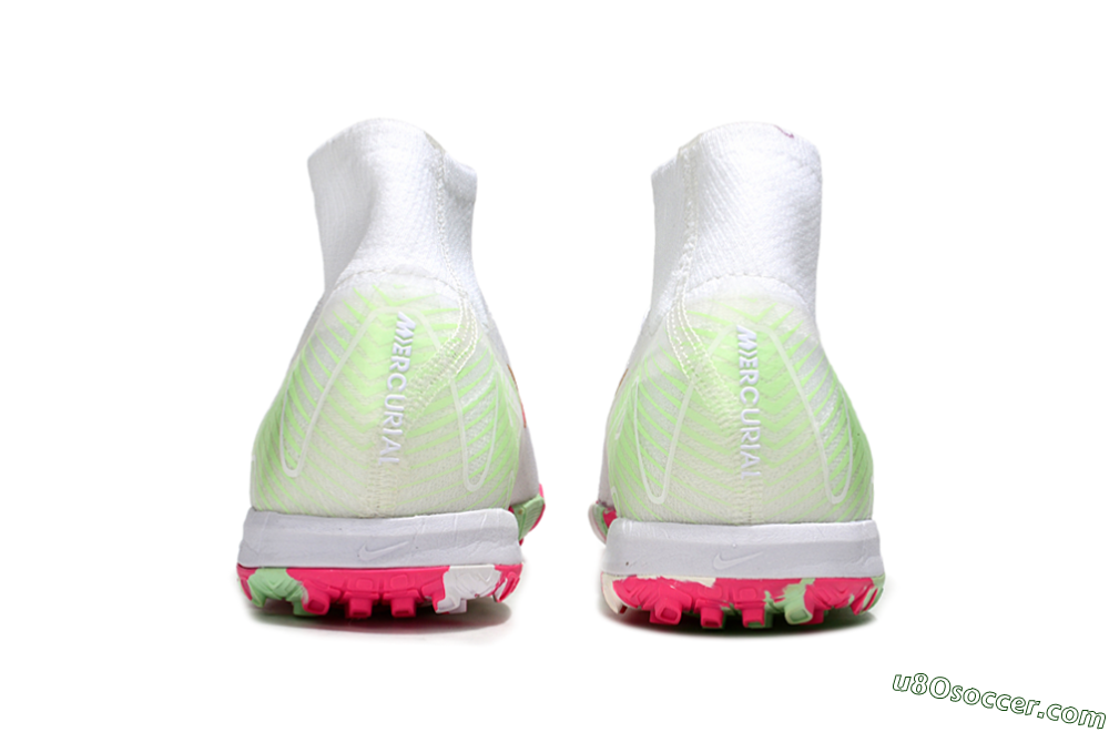 Nike Air Zoom Mercurial Superfly 10 Elite TF Artificial Turf Soccer Shoes - White/Red/Gold 5