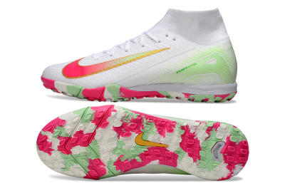 Nike Air Zoom Mercurial Superfly 10 Elite TF Artificial Turf Soccer Shoes - White/Red/Gold