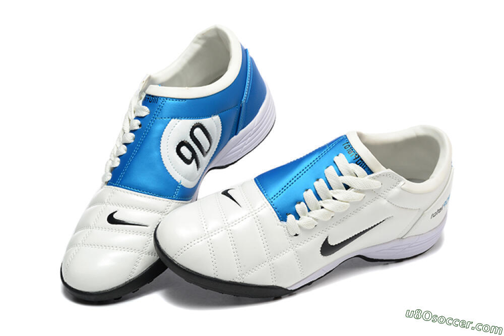 Nike Total 90 III TF Artificial Turf Soccer Shoes - Beige/Black/Blue 6