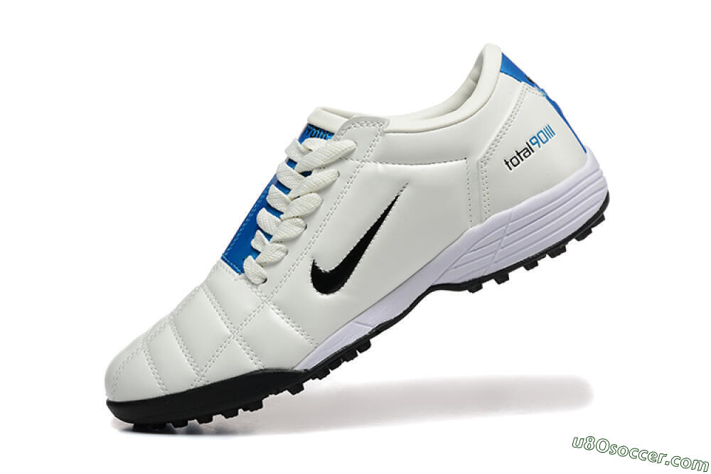 Nike Total 90 III TF Artificial Turf Soccer Shoes - Beige/Black/Blue 8