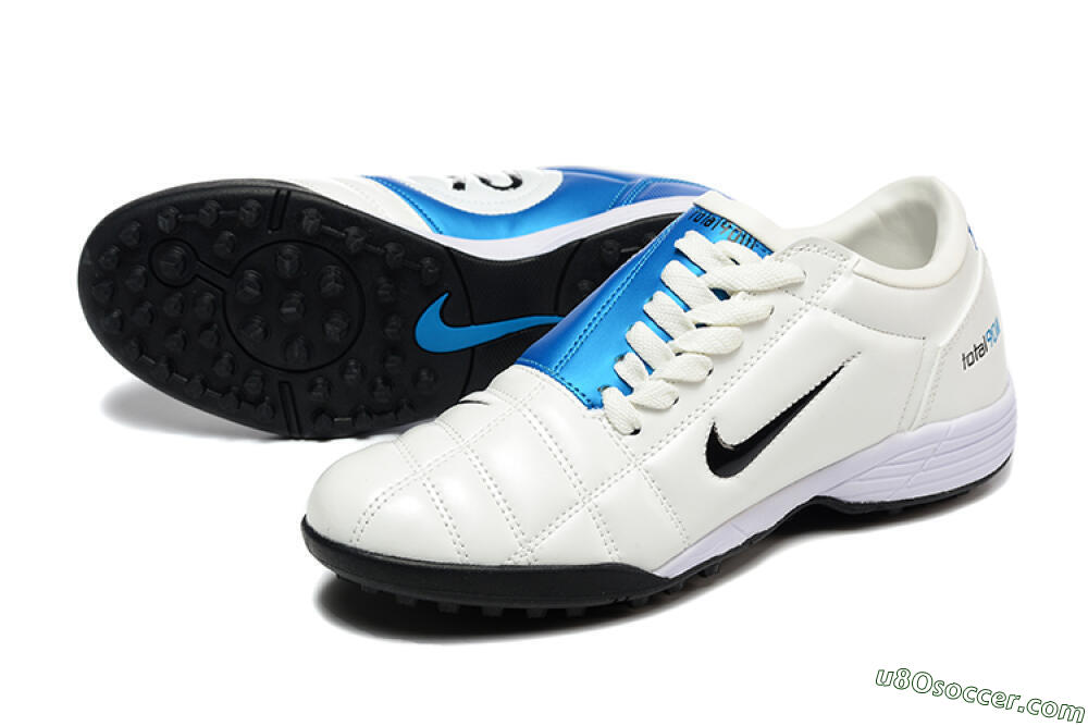 Nike Total 90 III TF Artificial Turf Soccer Shoes - Beige/Black/Blue 3