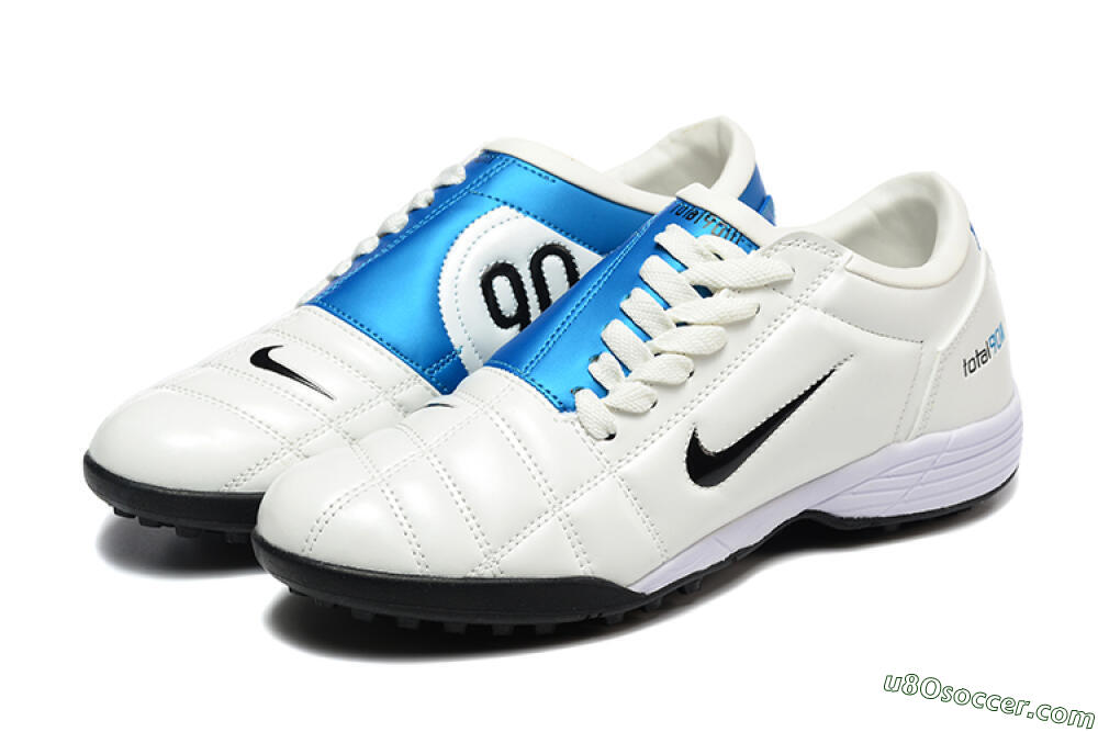 Nike Total 90 III TF Artificial Turf Soccer Shoes - Beige/Black/Blue 5