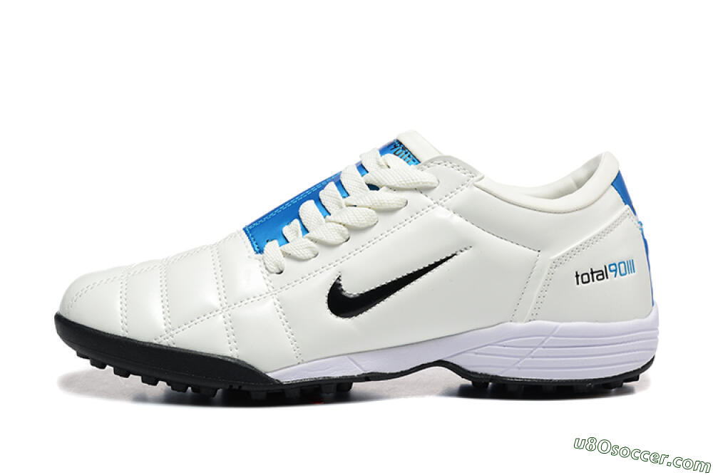 Nike Total 90 III TF Artificial Turf Soccer Shoes - Beige/Black/Blue 2