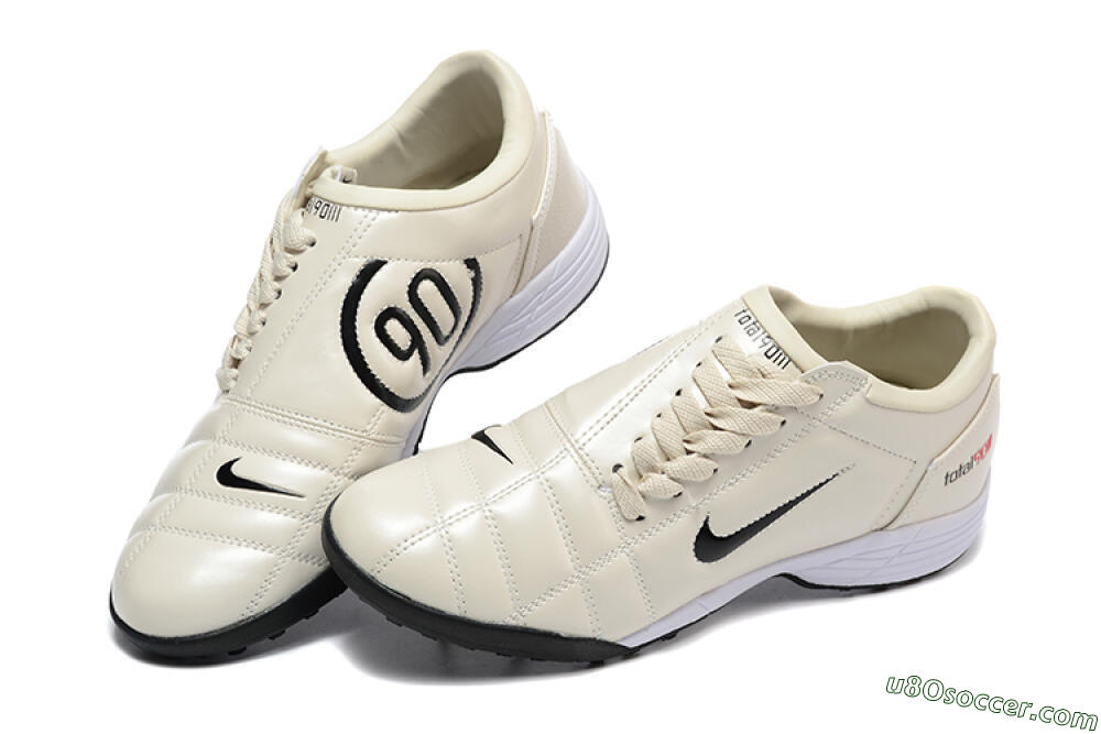 Nike Total 90 III TF Artificial Turf Soccer Shoes - Beige/Black/White 6
