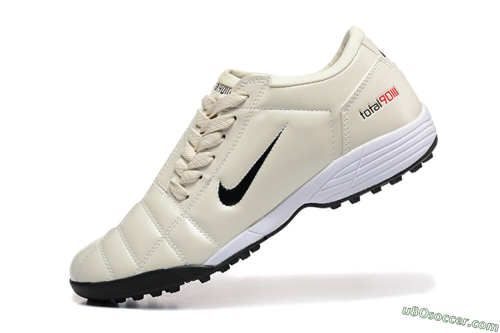 Nike Total 90 III TF Artificial Turf Soccer Shoes - Beige/Black/White 8