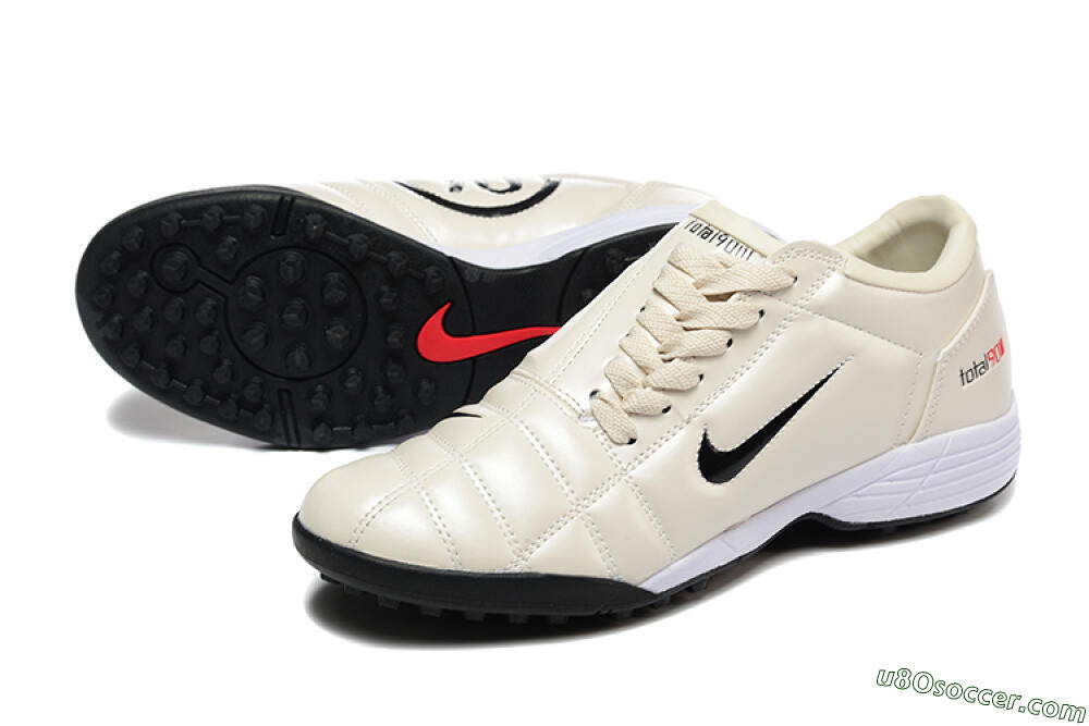 Nike Total 90 III TF Artificial Turf Soccer Shoes - Beige/Black/White 3