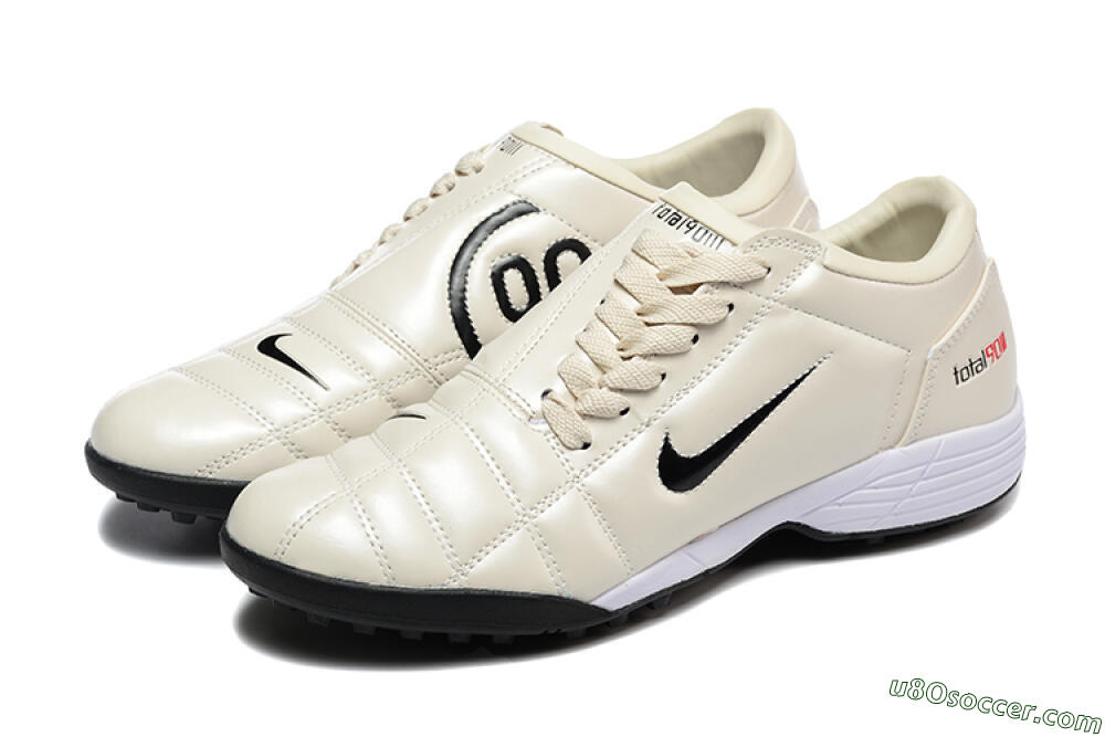 Nike Total 90 III TF Artificial Turf Soccer Shoes - Beige/Black/White 5
