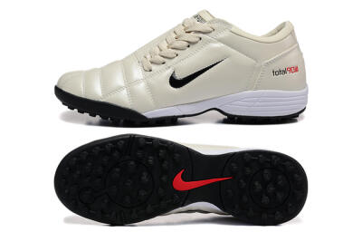 Nike Total 90 III TF Artificial Turf Soccer Shoes - Beige/Black/White