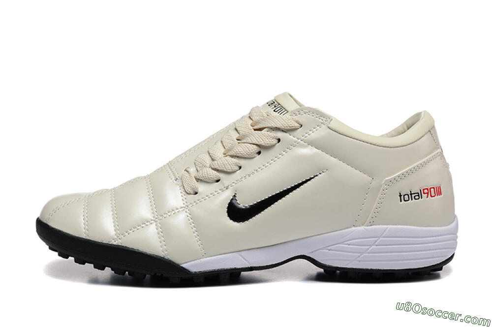 Nike Total 90 III TF Artificial Turf Soccer Shoes - Beige/Black/White 2