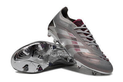 Adidas Predator 25 Elite FG Firm Ground Soccer Cleats - Silver/Pink/Red
