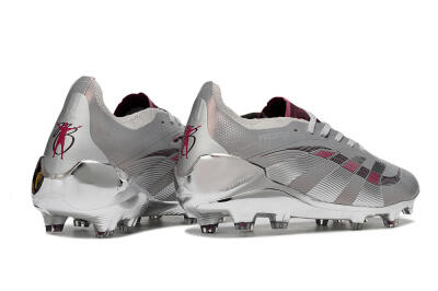 Adidas Predator 25 Elite FG Firm Ground Soccer Cleats - Silver/Pink/Red
