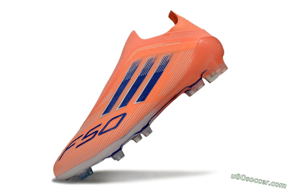 Adidas F50 Elite Laceless FG Firm Ground Soccer Cleats - Orange/Blue/White 5