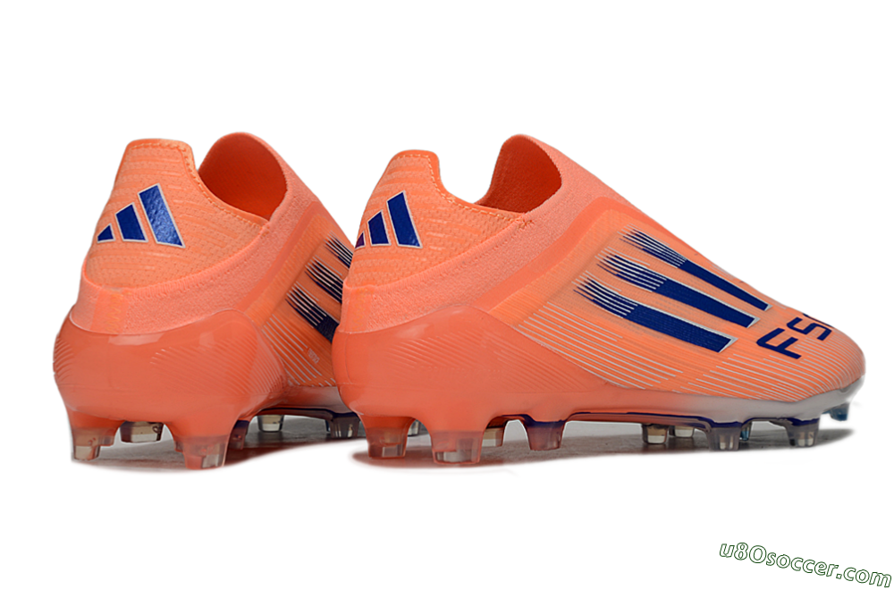 Adidas F50 Elite Laceless FG Firm Ground Soccer Cleats - Orange/Blue/White 6