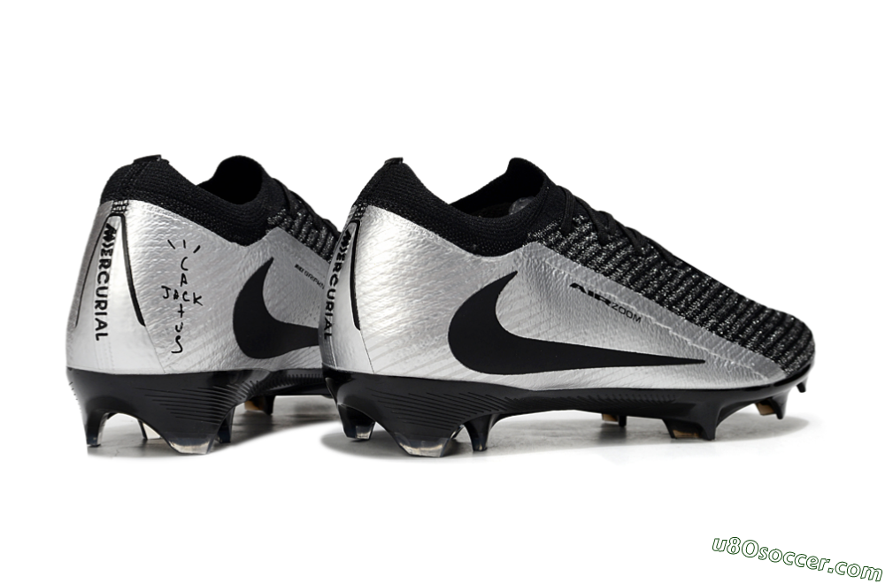 Nike Air Zoom Mercurial Vapor 16 Elite FG Firm Ground Soccer Cleats - Black/Silver 6