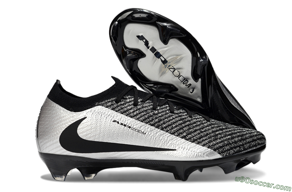 Nike Air Zoom Mercurial Vapor 16 Elite FG Firm Ground Soccer Cleats - Black/Silver 1