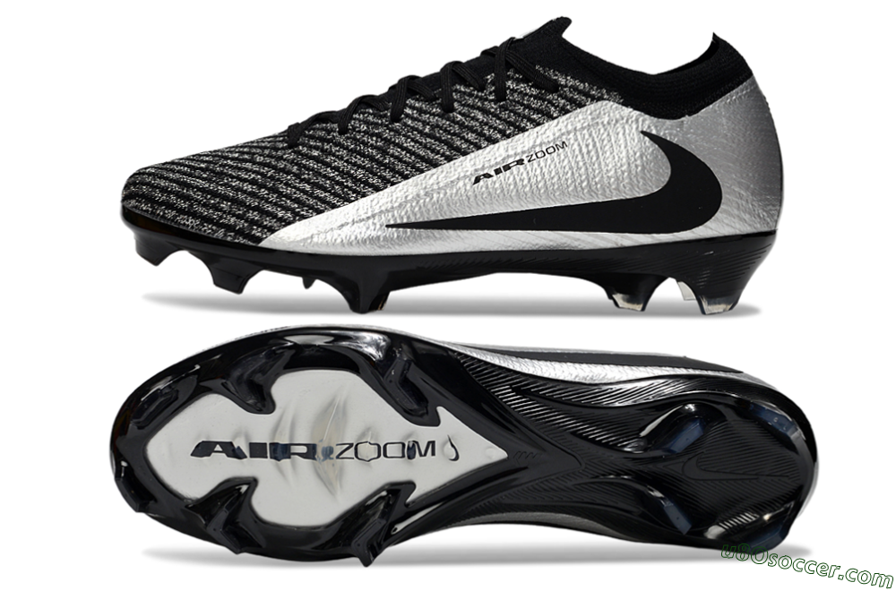 Nike Air Zoom Mercurial Vapor 16 Elite FG Firm Ground Soccer Cleats - Black/Silver 0