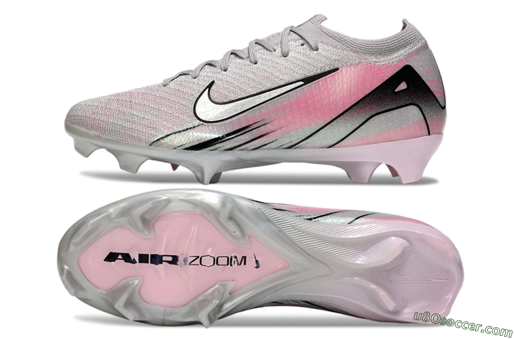 Nike Air Zoom Mercurial Vapor 16 Elite FG Firm Ground Soccer Cleats - Silver/Pink/Black 0