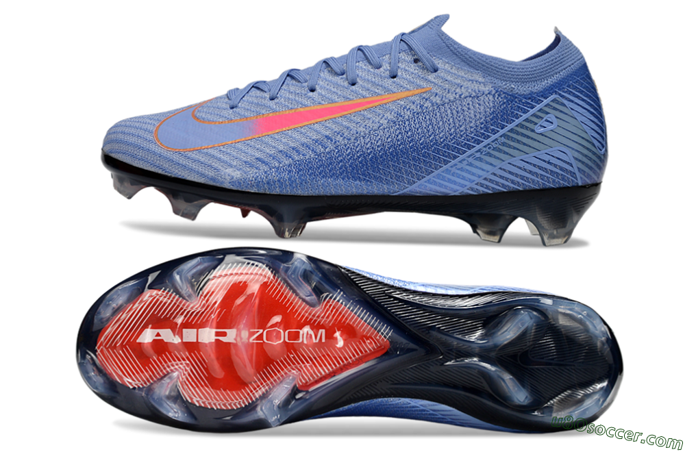 Nike Air Zoom Mercurial Vapor 16 Elite FG Firm Ground Soccer Cleats - Blue/Pink/Gold 0