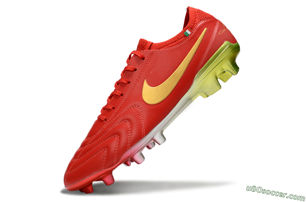 Nike Tiempo Legend 10 Elite FG Firm Ground Soccer Cleats - Red/Gold/Yellow 5