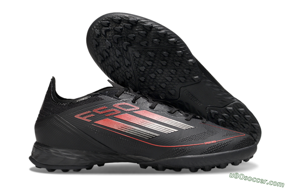 Adidas F50 Pro TF Artificial Turf Soccer Shoes - Black/Red/Silver 1