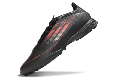 Adidas F50 Pro TF Artificial Turf Soccer Shoes - Black/Red/Silver