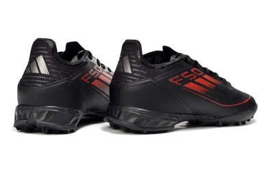 Adidas F50 Pro TF Artificial Turf Soccer Shoes - Black/Red/Silver