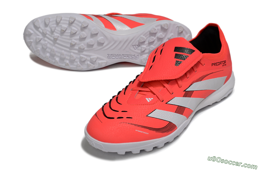Adidas Predator Elite Foldover Tongue TF Artificial Turf Soccer Shoes - Red/White/Black 3