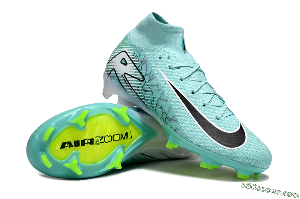 Nike Air Zoom Mercurial Superfly 10 Elite FG Firm Ground Soccer Cleats - Jade/Black/White 3