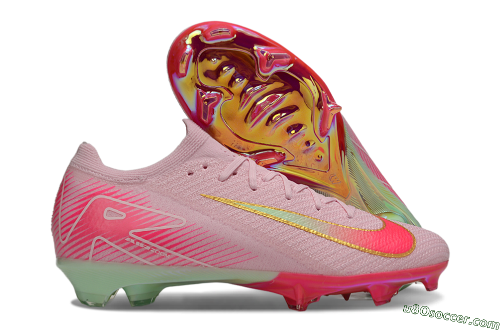 Nike Air Zoom Mercurial Vapor 16 Elite FG Firm Ground Soccer Cleats - Pink/Red/Gold 1