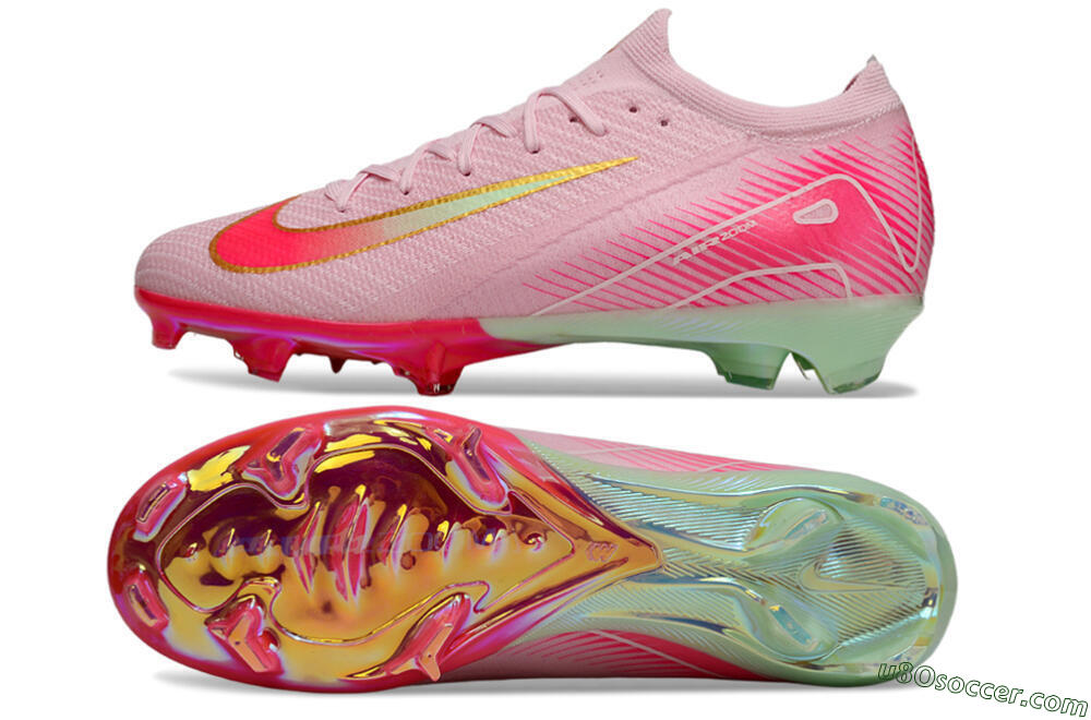 Nike Air Zoom Mercurial Vapor 16 Elite FG Firm Ground Soccer Cleats - Pink/Red/Gold 0