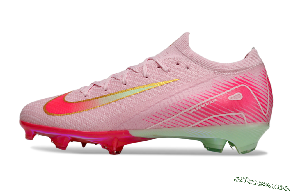 Nike Air Zoom Mercurial Vapor 16 Elite FG Firm Ground Soccer Cleats - Pink/Red/Gold 2